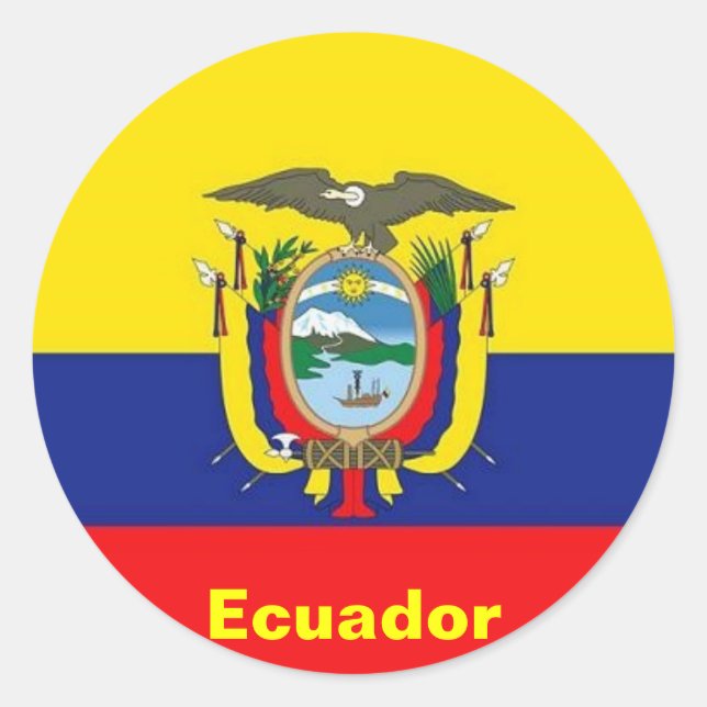 Pegatinas de Bandera de Ecuador (Anverso)