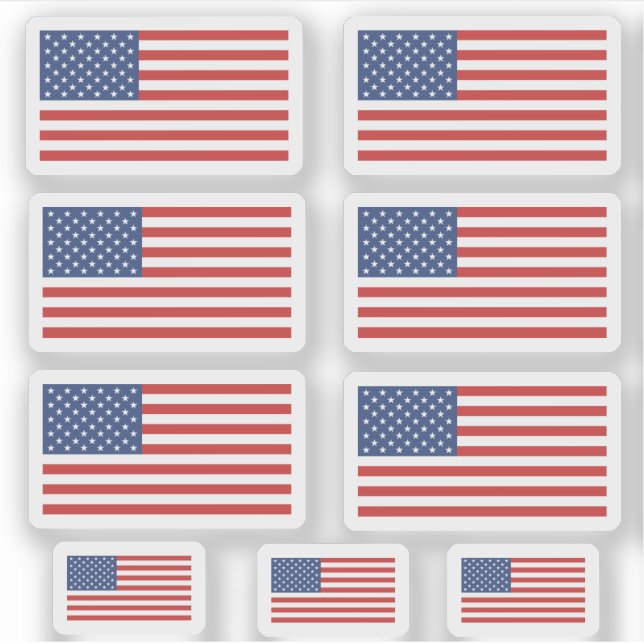 PEGATINAS de Bandera de Estados Unidos (Anverso)
