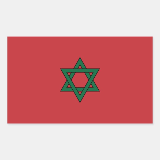 Pegatinas de bandera de Marruecos (Anverso)