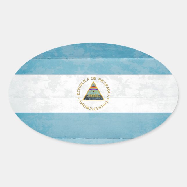 Pegatinas de Bandera de Nicaragua (Anverso)