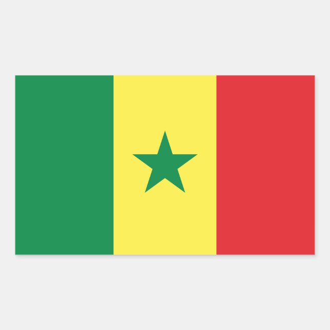 Pegatinas de bandera de Senegal (Anverso)