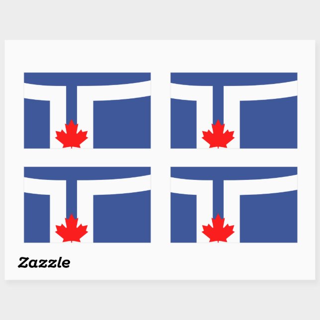 Pegatinas de bandera de Toronto, Ontario Rectangle (Hoja)