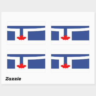 Pegatinas de bandera de Toronto, Ontario Rectangle