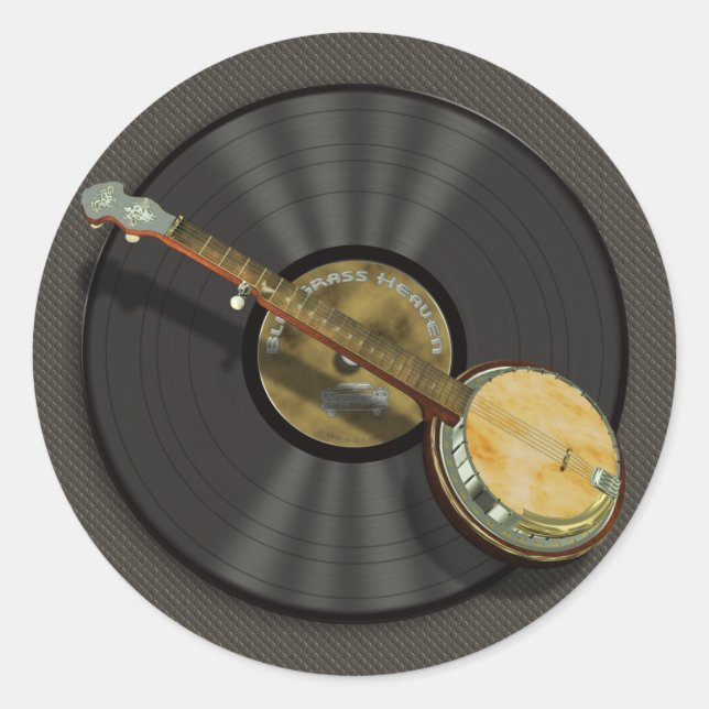 Pegatinas de Banjo Music Round (Anverso)