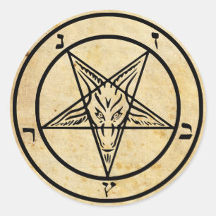 Pegatinas de Baphomet de Papel Ageto