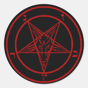 Pegatinas de Baphomet negros/rojos