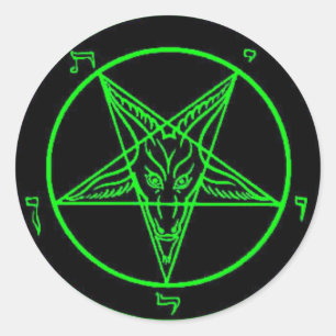 Pegatinas de Baphomet Verde