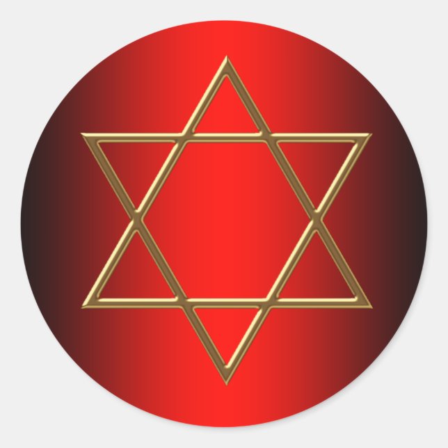 Pegatinas de Bar Mitzvah de Estrella de David de o (Anverso)