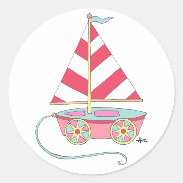 Pegatinas de barcos de vela Nautical Es un Chica (Anverso)