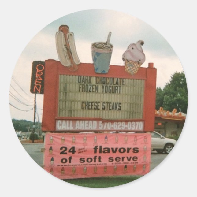 Pegatinas de base de helados rosados (Anverso)