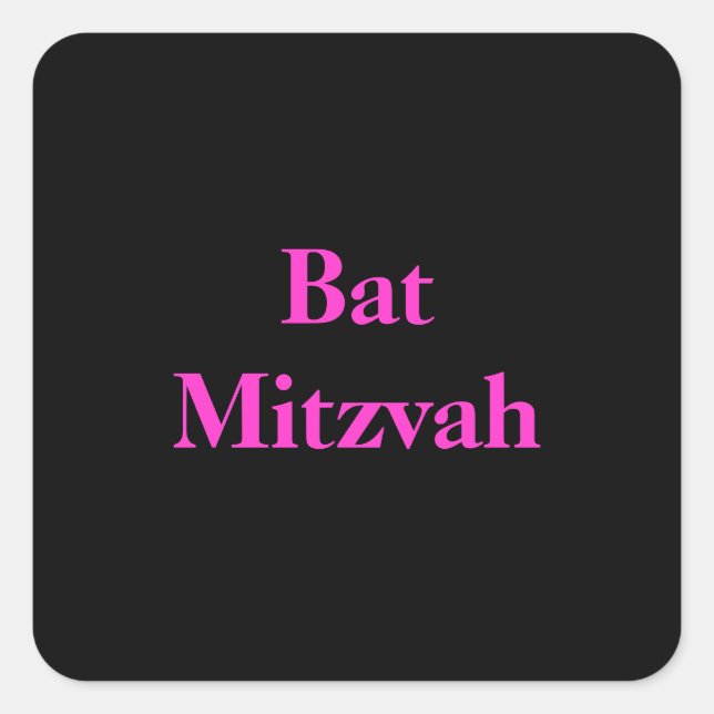 Pegatinas de Bat Mitzvah (Anverso)