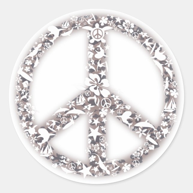 Pegatinas de Beach Peace (Anverso)