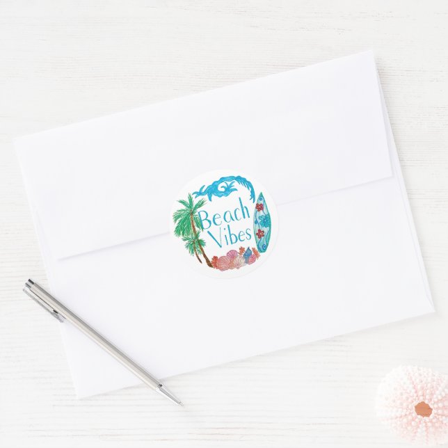 Pegatinas de Beach Vibes (Sobre)