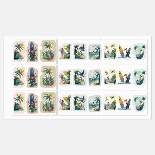 Pegatinas de Beach Vibes Vinyl (Hoja)