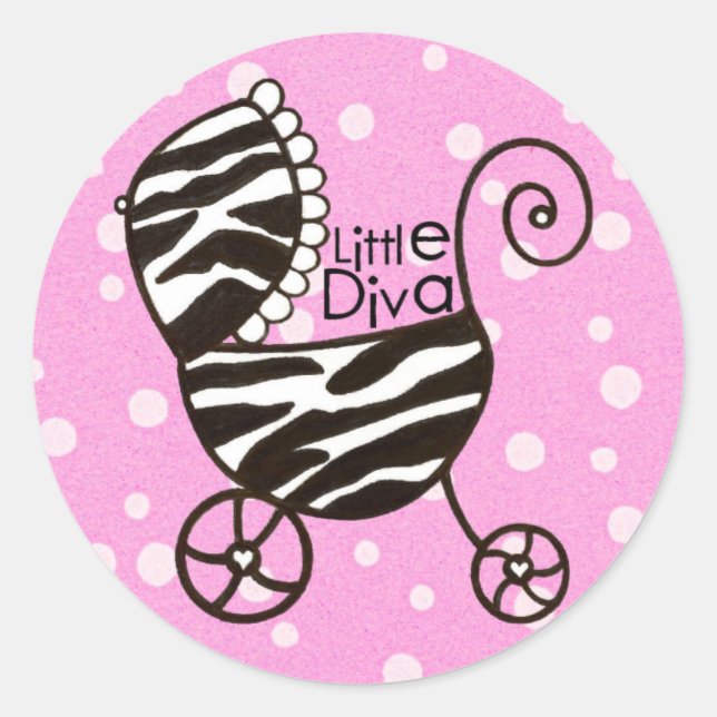 pegatinas de bebé "Little Diva" (Anverso)