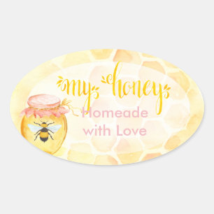 Pegatinas de Bee Apiary Honey Jar