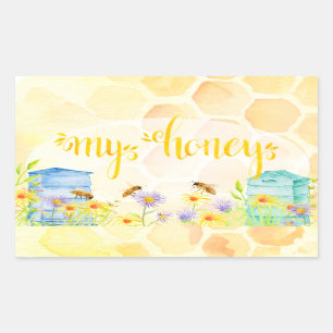 Pegatinas de Bee Apiary Honey Jar