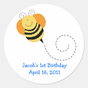Pegatinas de BEE HOP Baby Shower o Birthday Favor