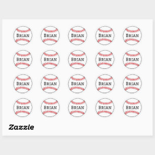 Pegatinas de béisbol con nombre