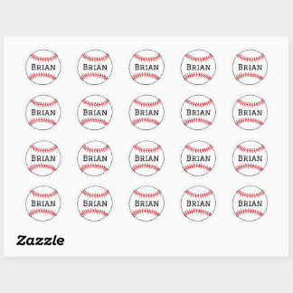 Pegatinas de béisbol con nombre