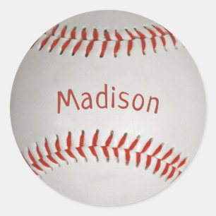 Pegatinas de béisbol con nombre personalizado