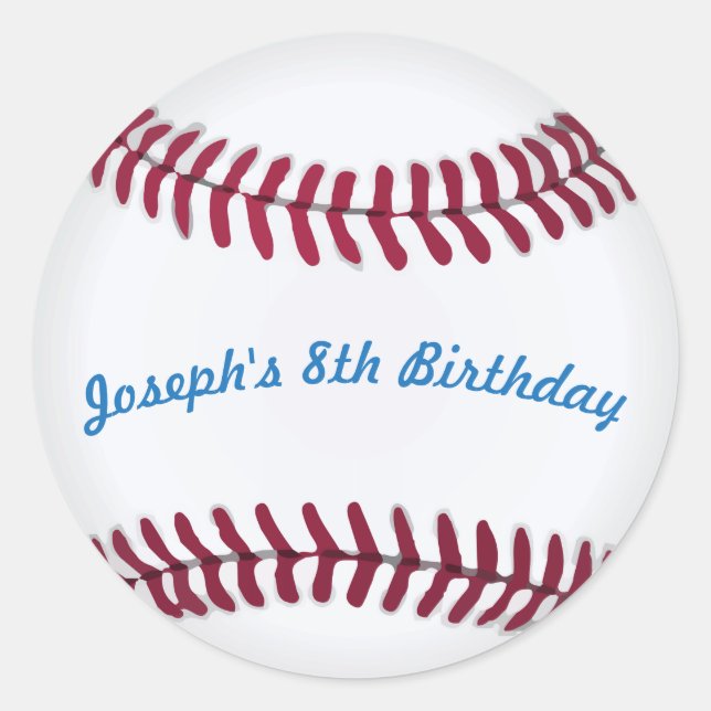 Pegatinas de béisbol con palabras Personalizados (Anverso)