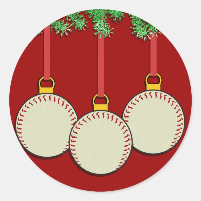 Pegatinas de béisbol navidades (Anverso)