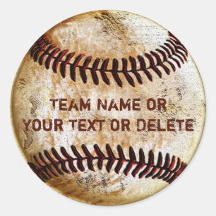 Pegatinas de béisbol personalizados con TU TEXTO