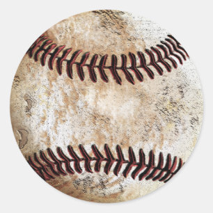 Pegatinas de béisbol vintage geniales en blanco o