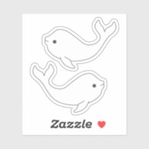 Pegatinas de Beluga Whale Vinyl