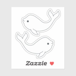 Pegatinas de Beluga Whale Vinyl