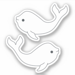 Pegatinas de Beluga Whale Vinyl