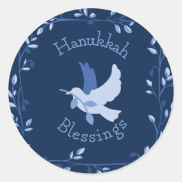 Pegatinas de bendiciones de la paloma de Hanukkah