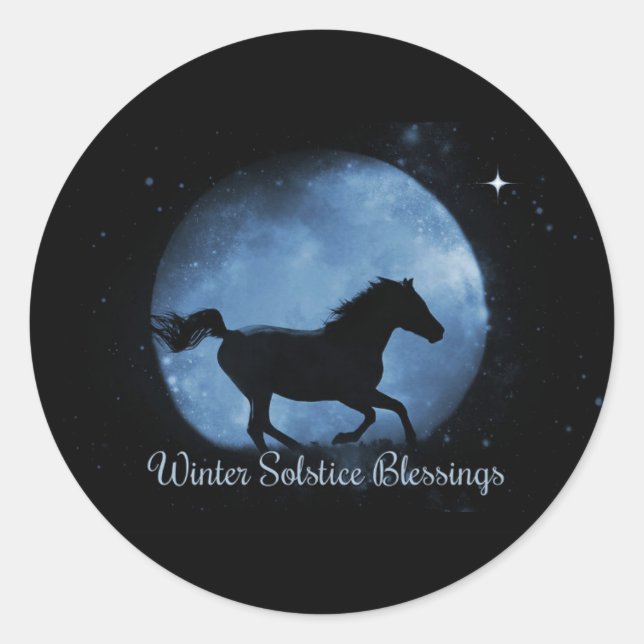 Pegatinas de Bendiciones del Solsticio de Invierno (Anverso)