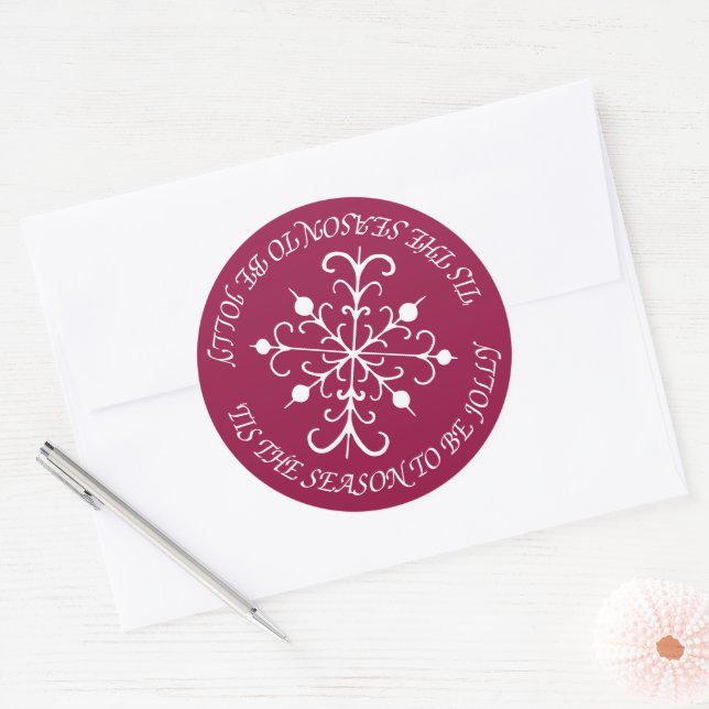 Pegatinas de Berry Snowflake (Sobre)