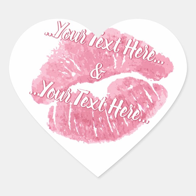 Pegatinas de besos Amor romántico y pegatinas de b (Anverso)