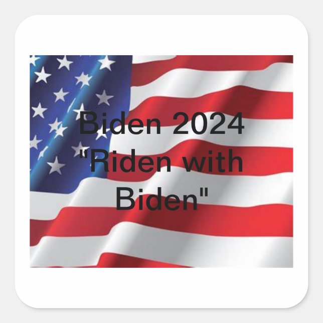 Pegatinas de Biden 2024 "Riden with Biden" (Anverso)