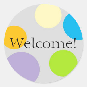 Pegatinas de bienvenida