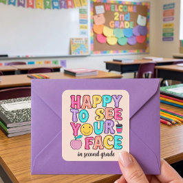 Pegatinas de bienvenida de clase coloridas para el