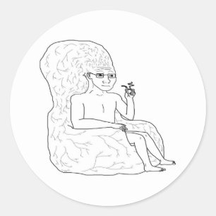 Pegatinas de Big Brain wojak
