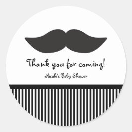 Pegatinas de bigote negro y blanco modernos para f
