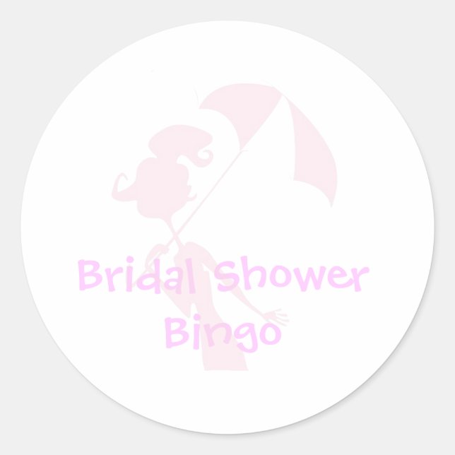 Pegatinas de Bingo Bridal Shower (Anverso)