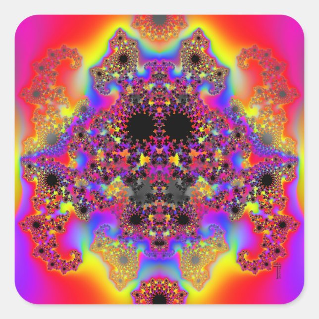 Pegatinas de Binoc (cuadrado) (Anverso)