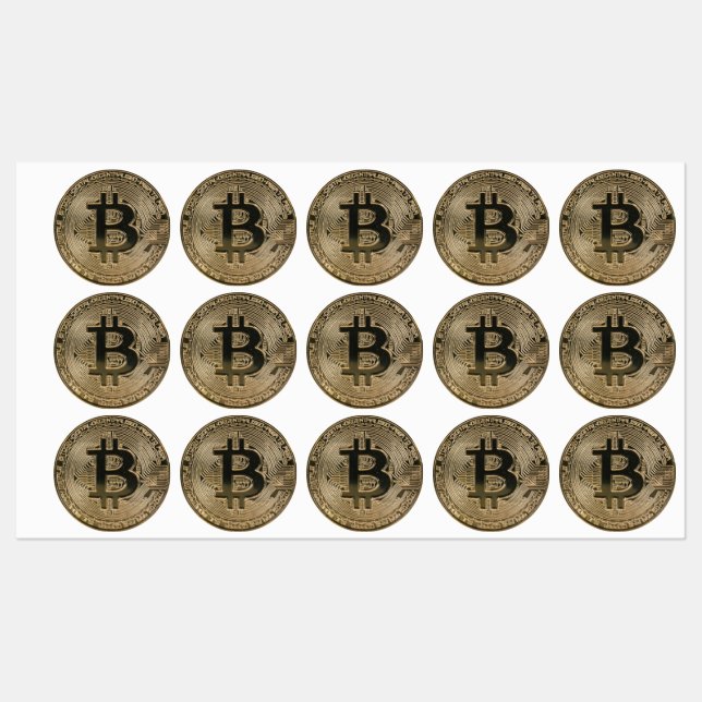 Pegatinas de Bitcoin (Hoja)