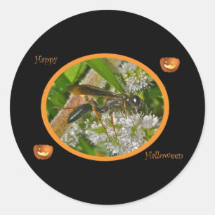Pegatinas de Black Thread-Waist Wasp Halloween