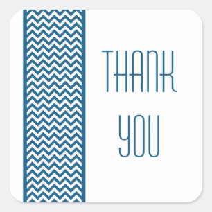 Pegatinas de Blue Chevron Border