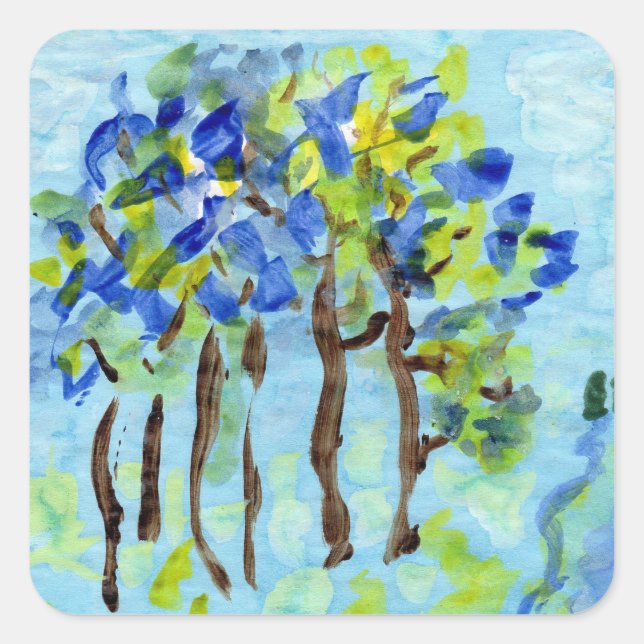 Pegatinas de Blue Grove (Anverso)