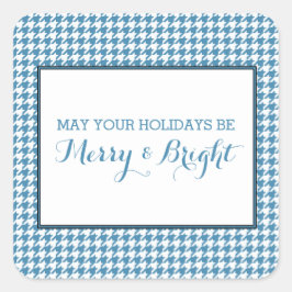 Pegatinas de Blue Houndstoth Holiday