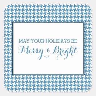 Pegatinas de Blue Houndstoth Holiday