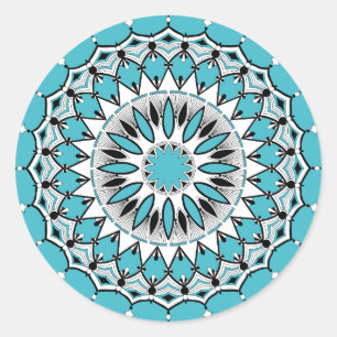 Pegatinas de Blue Mandala (Diseño 1)